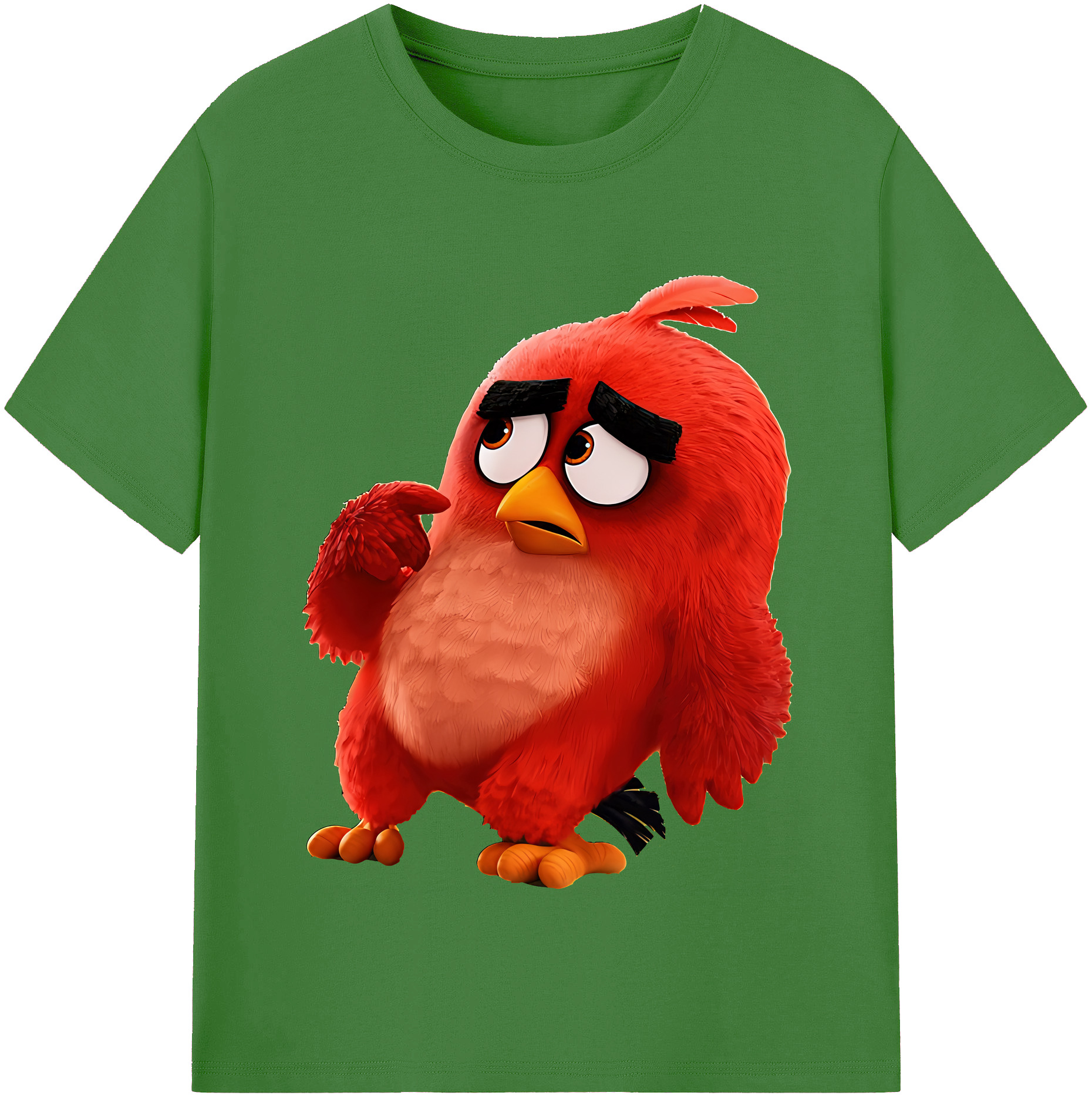 （画像用） Angry Birds アングリーバード レディースカジュアルプリントTシャツ（綿100％）